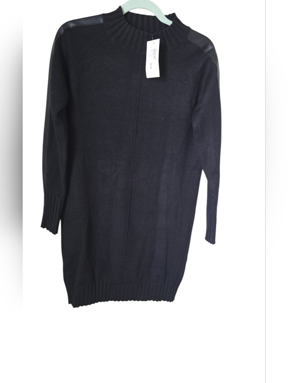 New Evereve Black High Low Sweater Dress XS